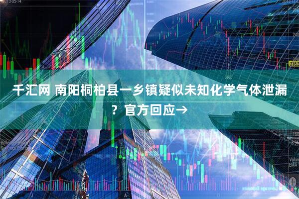 千汇网 南阳桐柏县一乡镇疑似未知化学气体泄漏？官方回应→