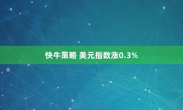 快牛策略 美元指数涨0.3%